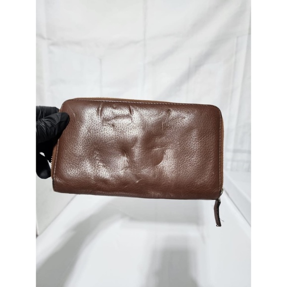 Authentic GUCCI Soho Round Zipper Long GG Interlocking Leather Wallet Brown - Picture 10 of 10